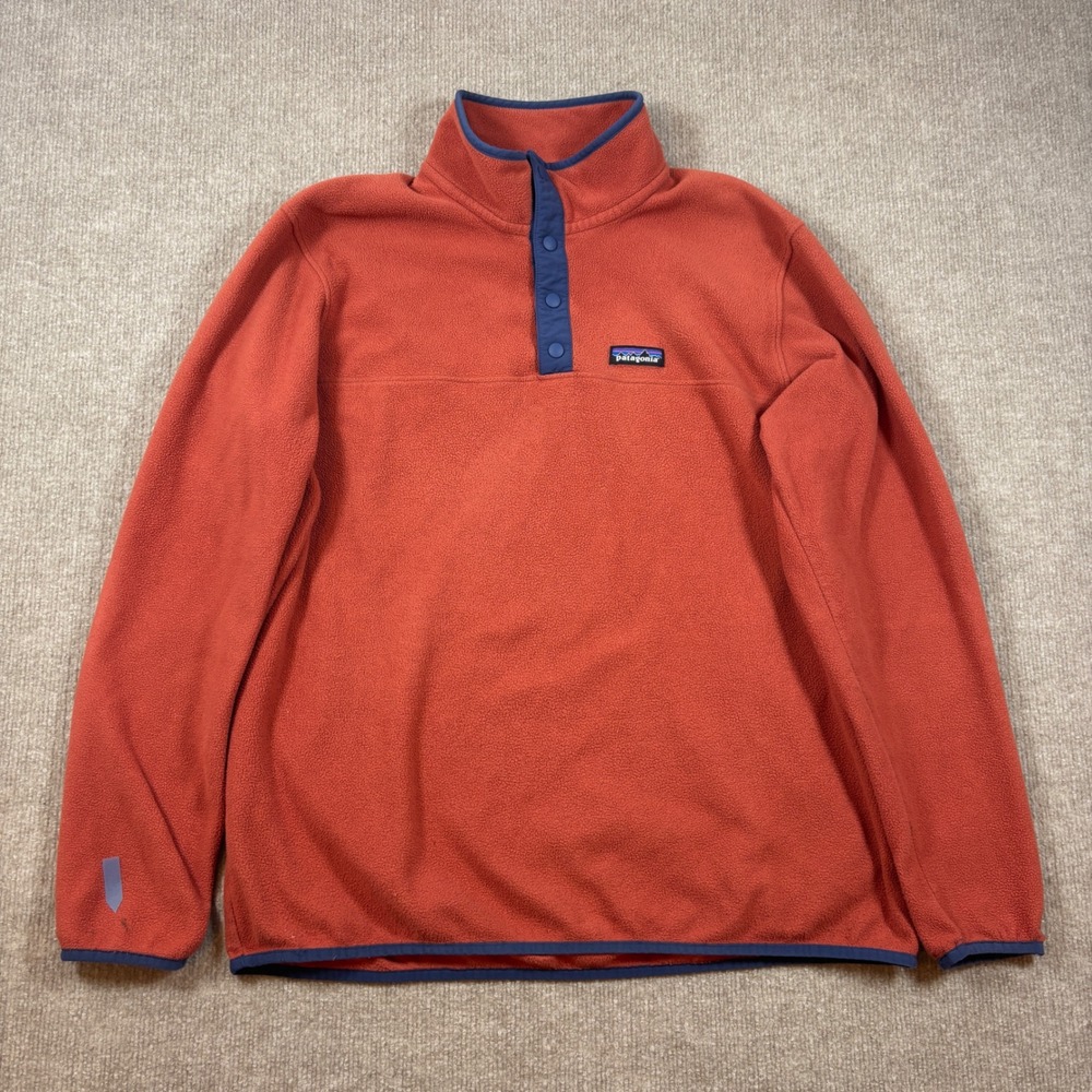Patagonia Burnt Orange Micro D Snap-T Fleece Pullover Men's Size Large 26165